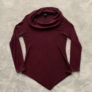 Burgundy lounge swing turtleneck